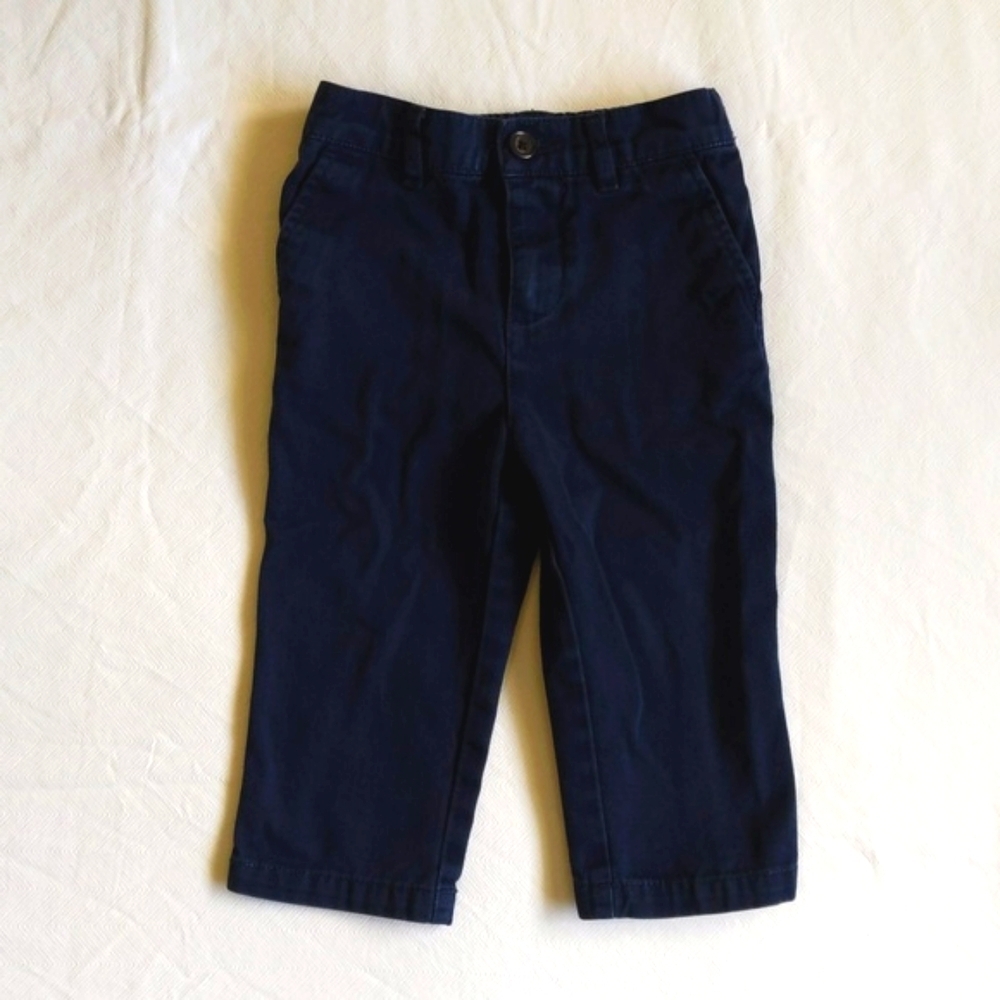 ralph lauren navy blue cotton twill chinos pants 12 months baby